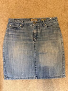 Nine West Vintage America Women’s Light Blue Denim Skirt sz 10